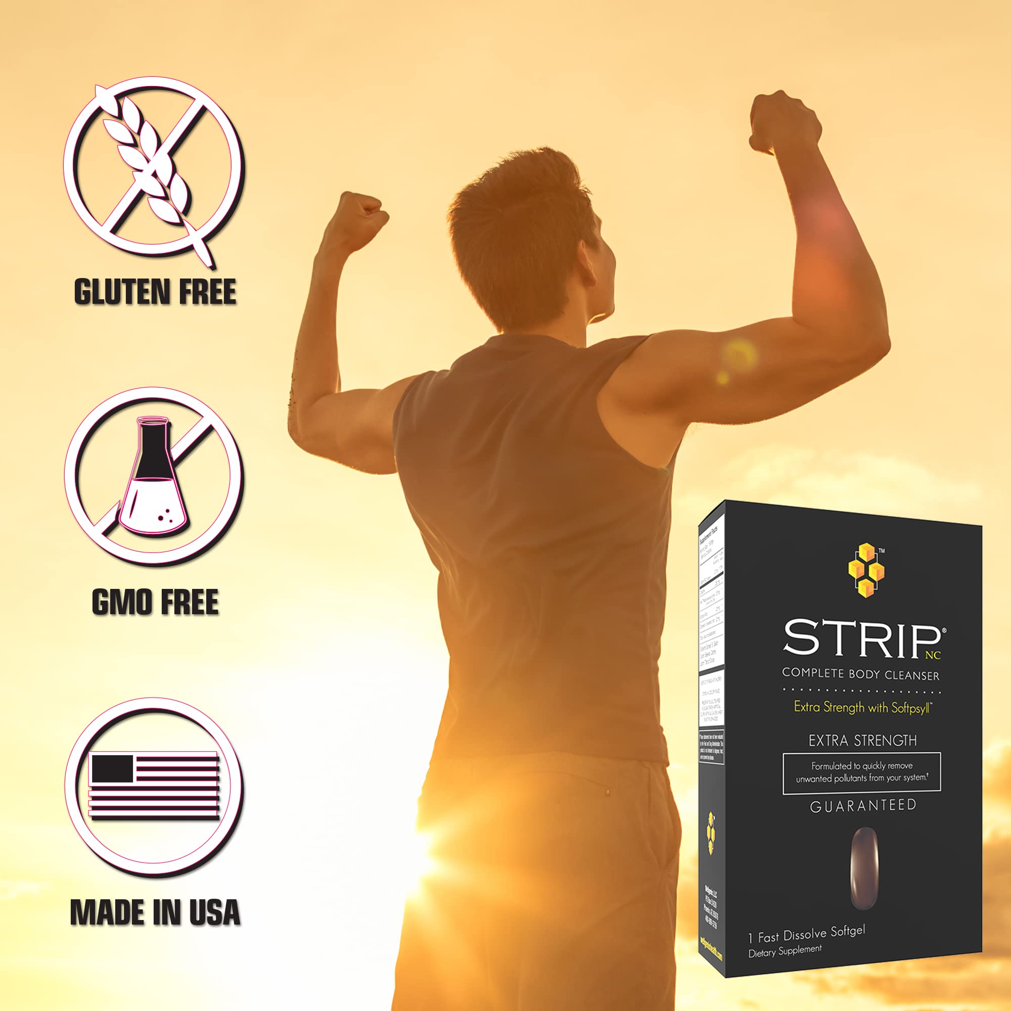 Wellgenix Strip NC Softgel ingredients with milk thistle for detox support.