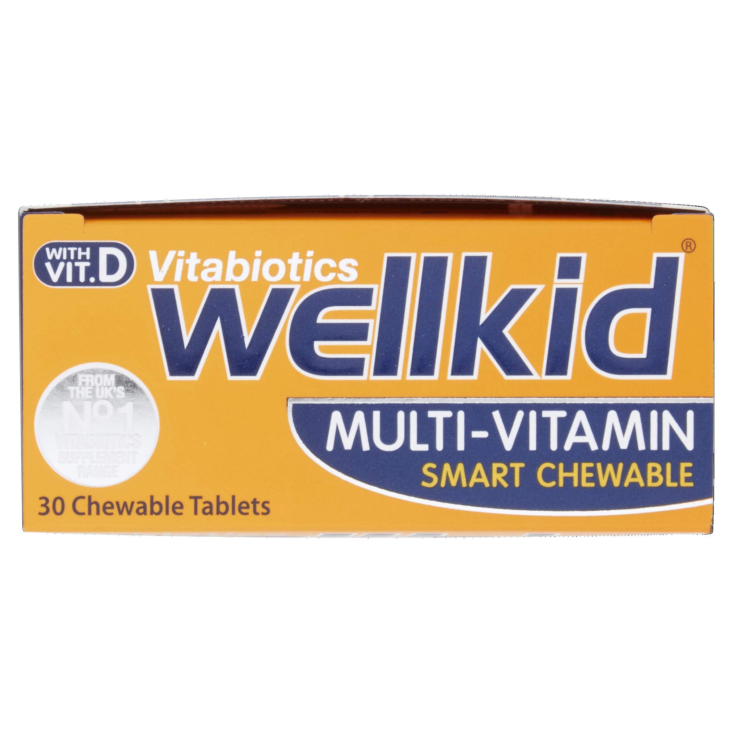 Wellkid chewable tablets ingredients-label highlights essential nutrients.