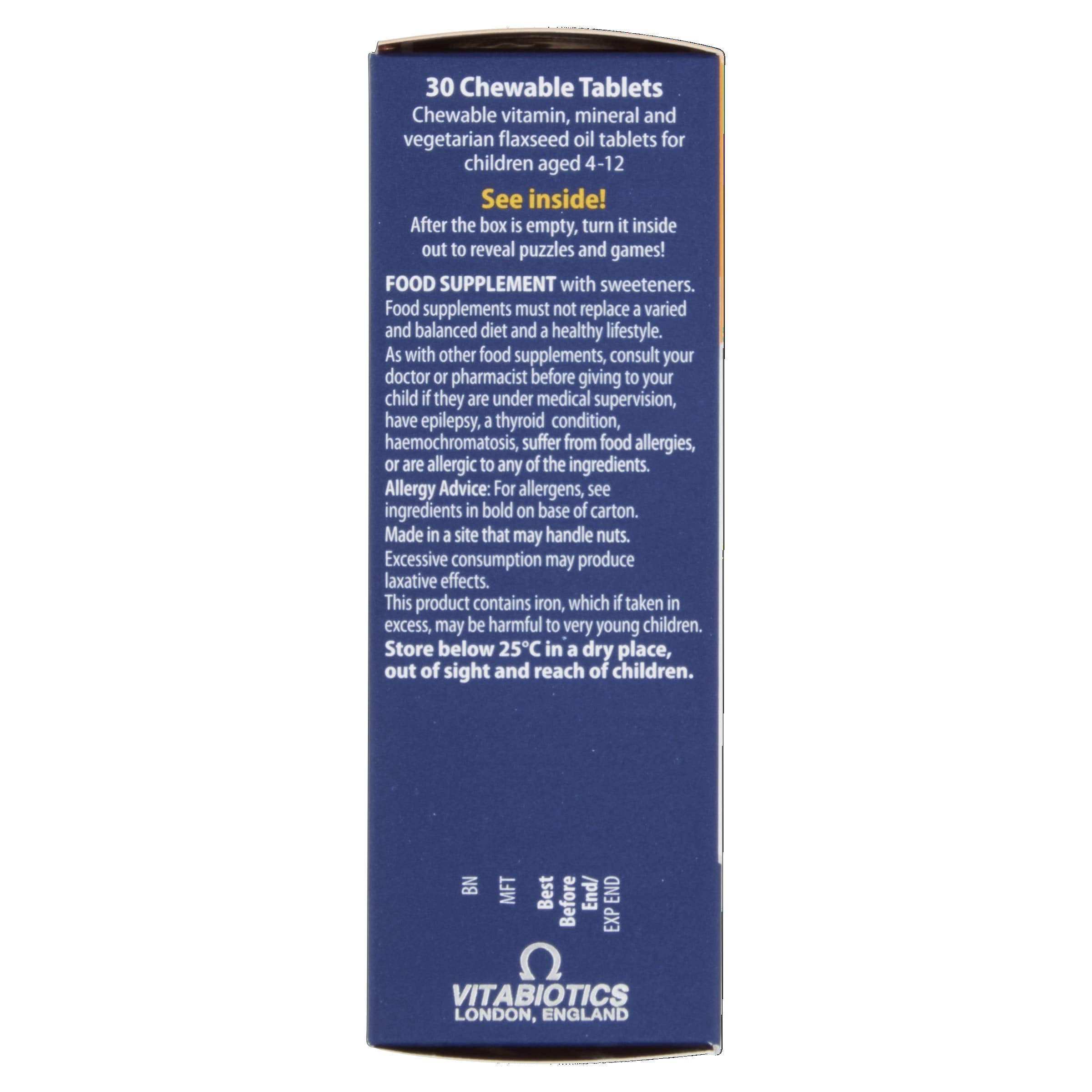 Wellkid chewable tablets packaging-label highlights bottle contents.