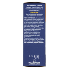 Wellkid chewable tablets packaging-label highlights bottle contents.