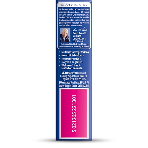 Wellman 30 tablets zinc and vitamins close-up for male health basics