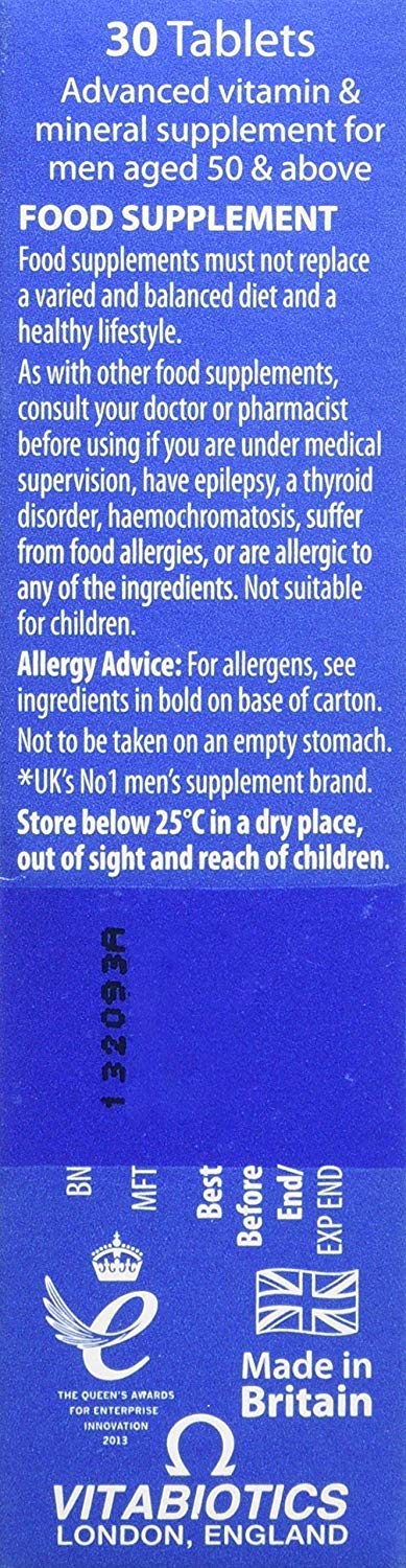 Close-up of Wellman 50+ tablets, easy-to-take daily dose.