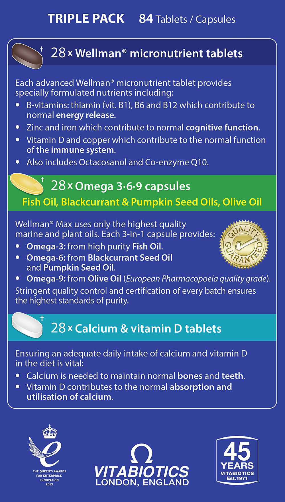 Wellman Max micronutrient tablets close-up for everyday nutrient support.