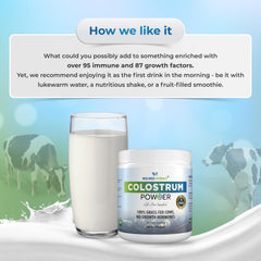 WELLNESS EXTRACT Bovine Colostrum Powder grass-fed source showcases clean nourishment.
