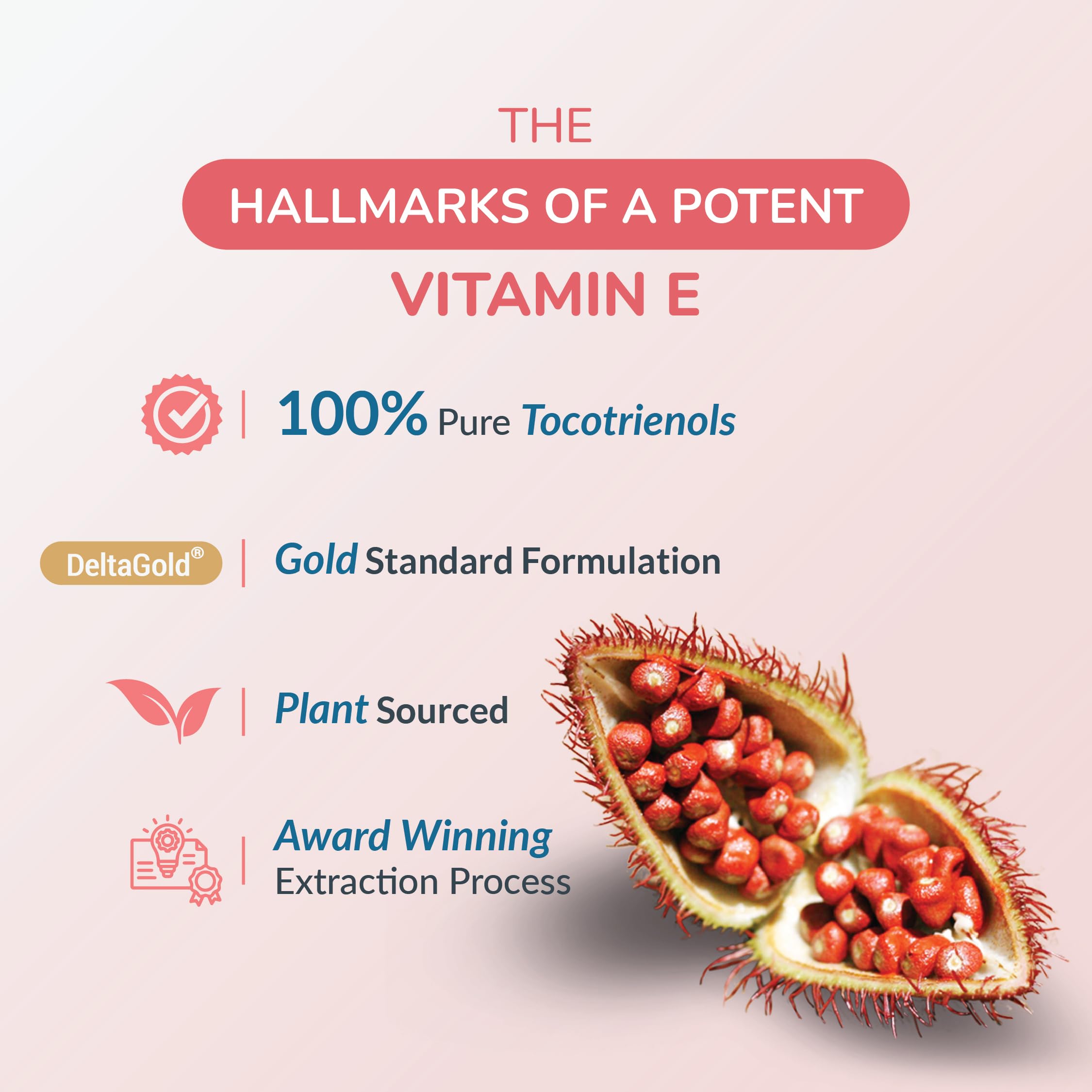Sustainably sourced Amazonian annatto seeds used in WELLNESS EXTRACT formulation.