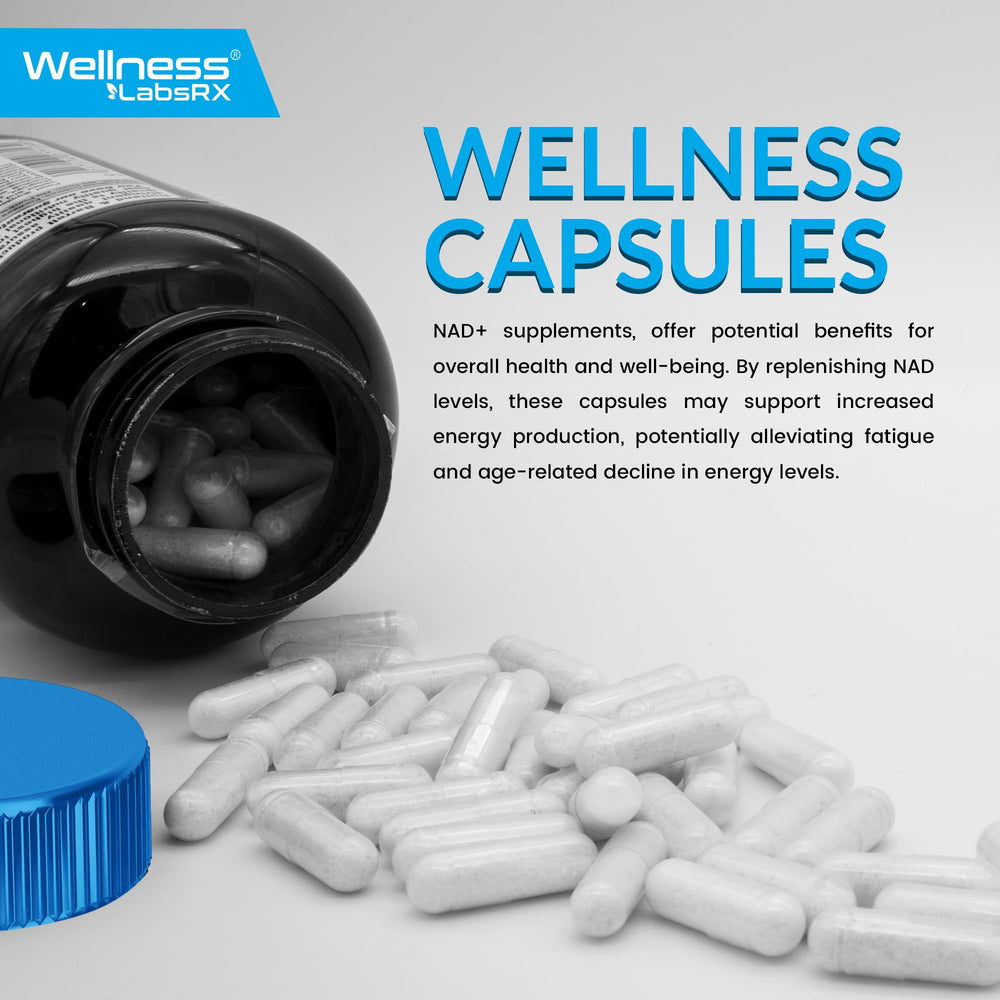 WELLNESS LABSRX 90 capsules per bottle clearly listed on label.