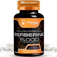 WELLNESS LABSRX Berberine 15000mg bottle front for daily wellness