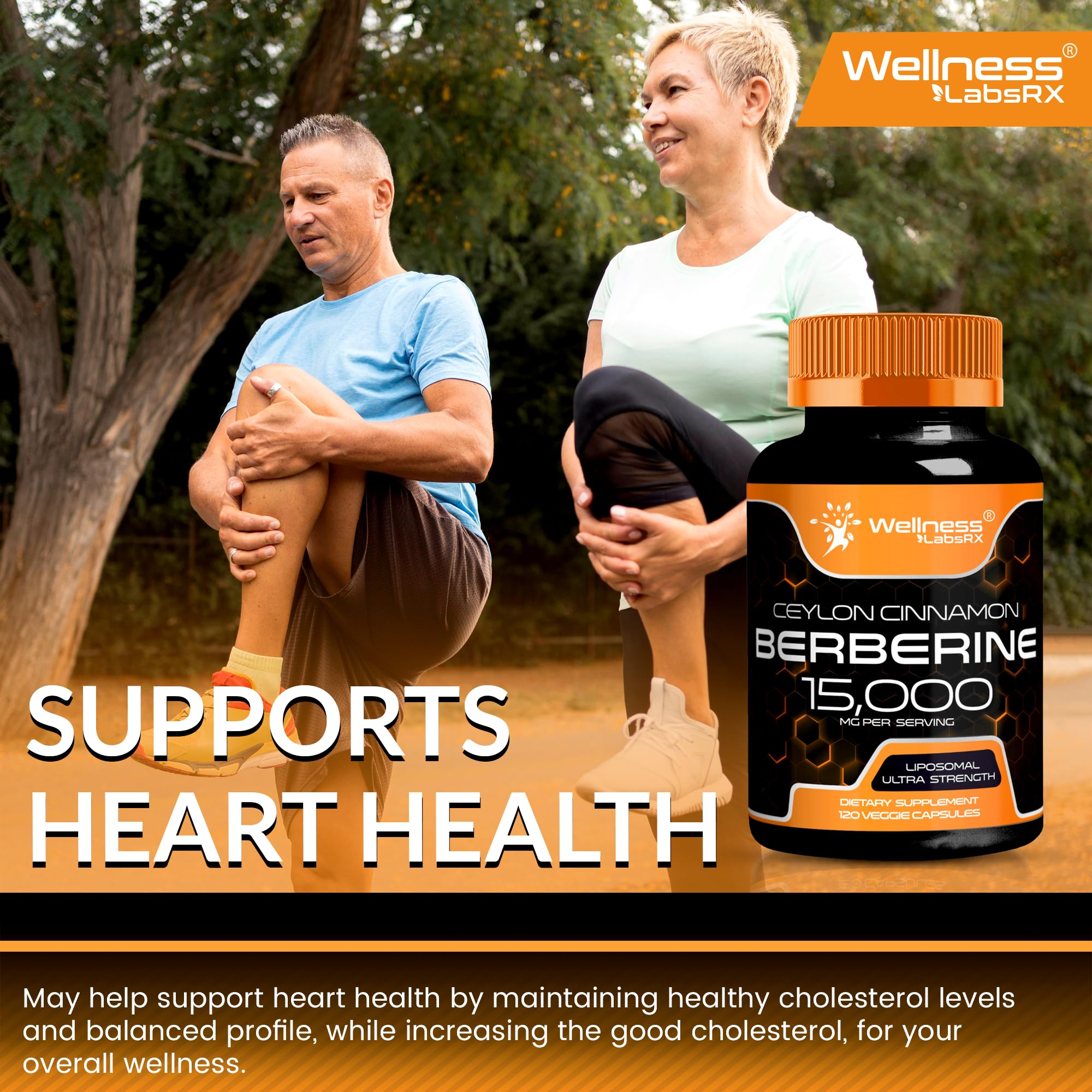 WELLNESS LABSRX Berberine with black pepper extract for absorption