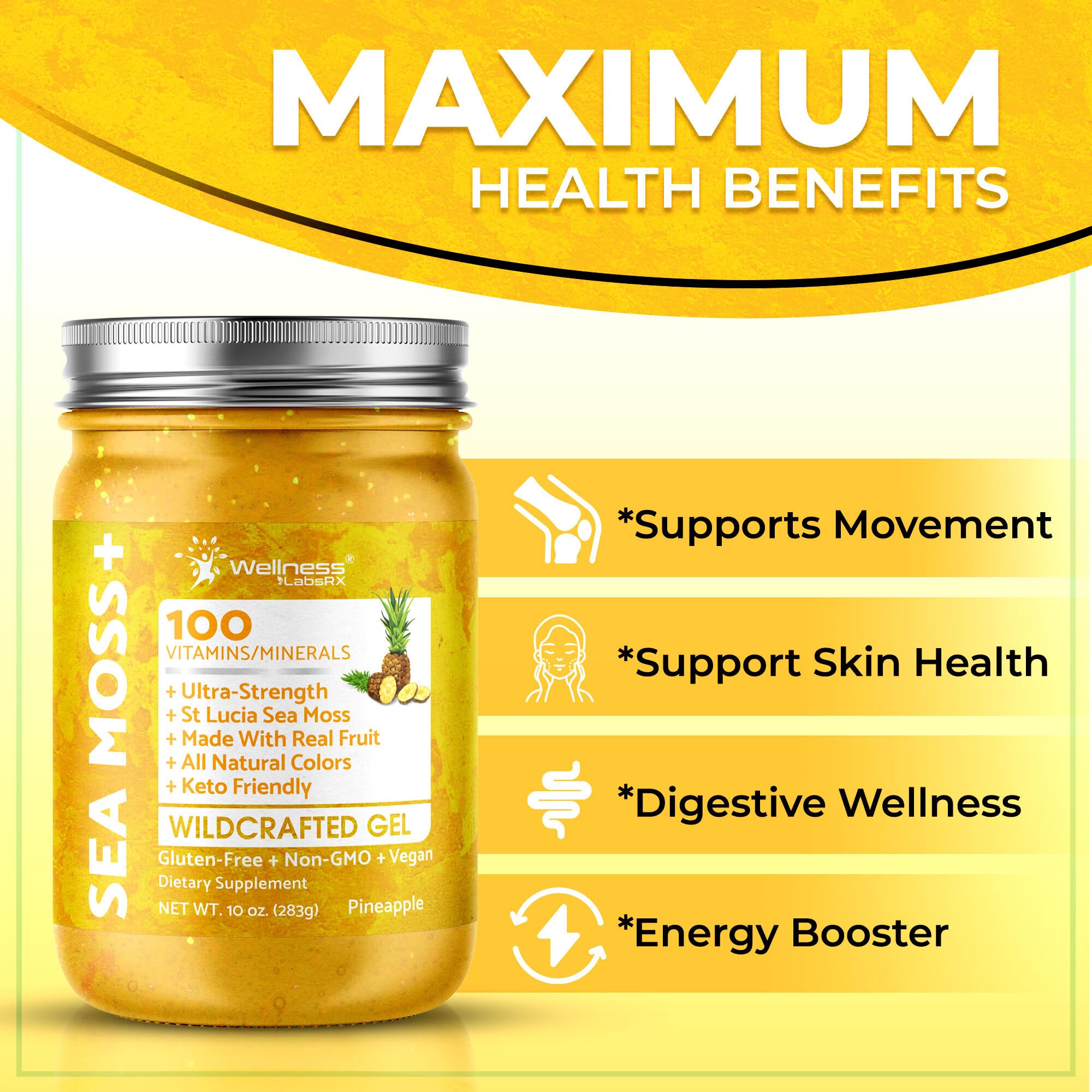 WELLNESS LABSRX Caribbean-sourced sea moss image highlighting natural harvest quality.