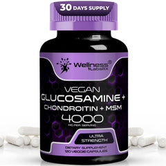 WELLNESS LABSRX glucosamine chondroitin msm capsules in a 120-count bottle.