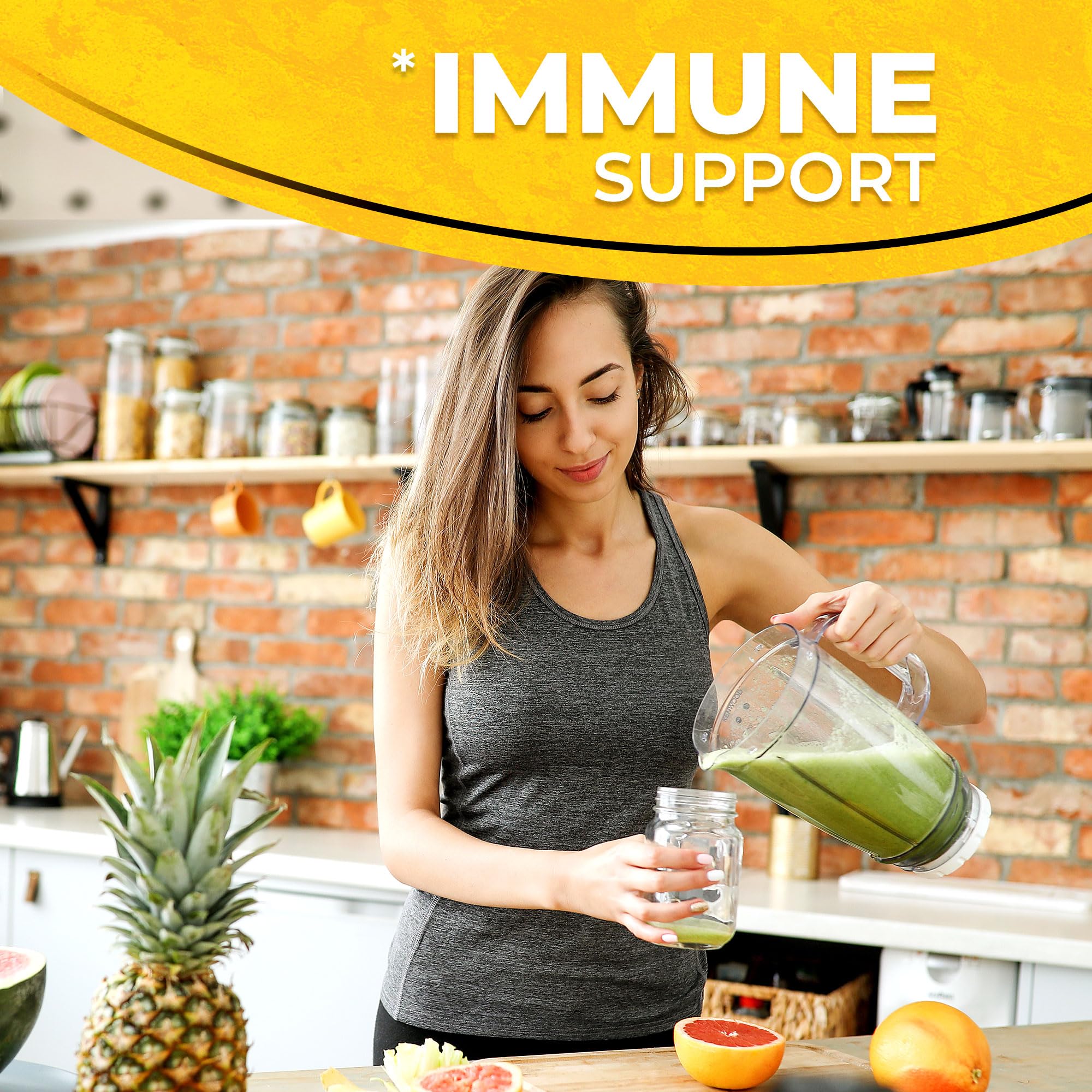 WELLNESS LABSRX kitchen-use routine setup featuring jar and measuring spoon.