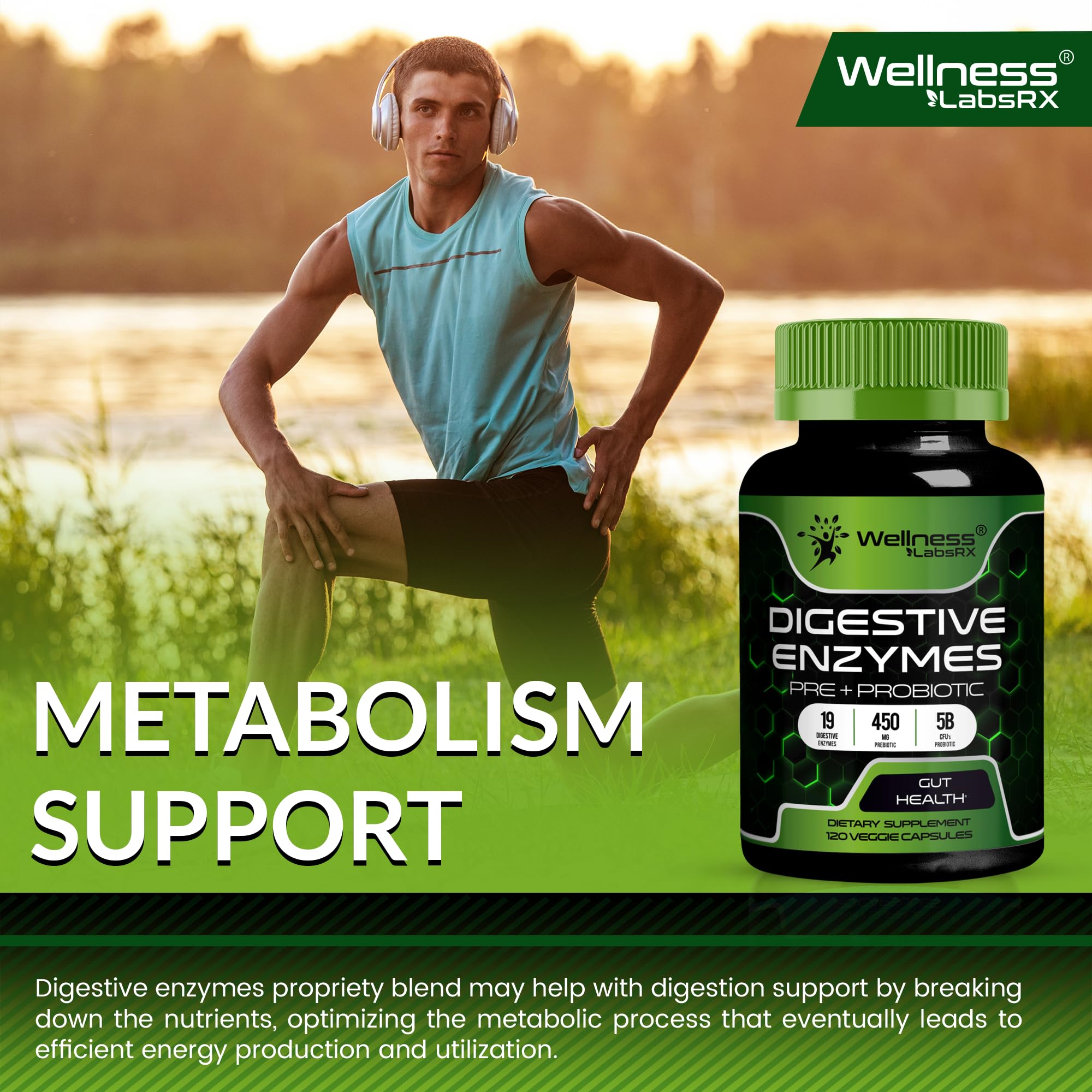 WELLNESS LABSRX ingredients panel inviting trust with natural additive-free composition.