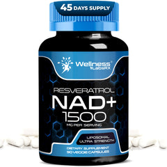 Wellness LabsRx liposomal NAD bottle front supports daily vitality.