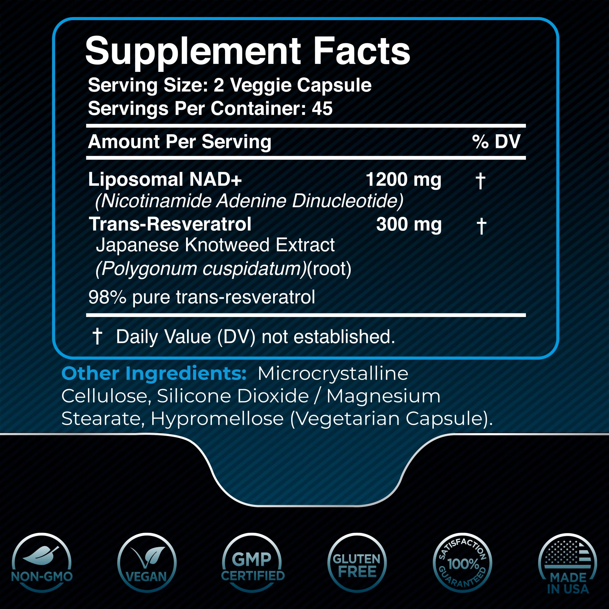 WELLNESS LABSRX NAD-Resveratrol packaging highlights blend for potential systemic support.