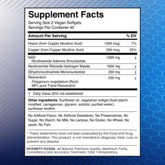 Wellness LabsRx NAD+ softgels close-up highlighting NMNH and resveratrol synergy