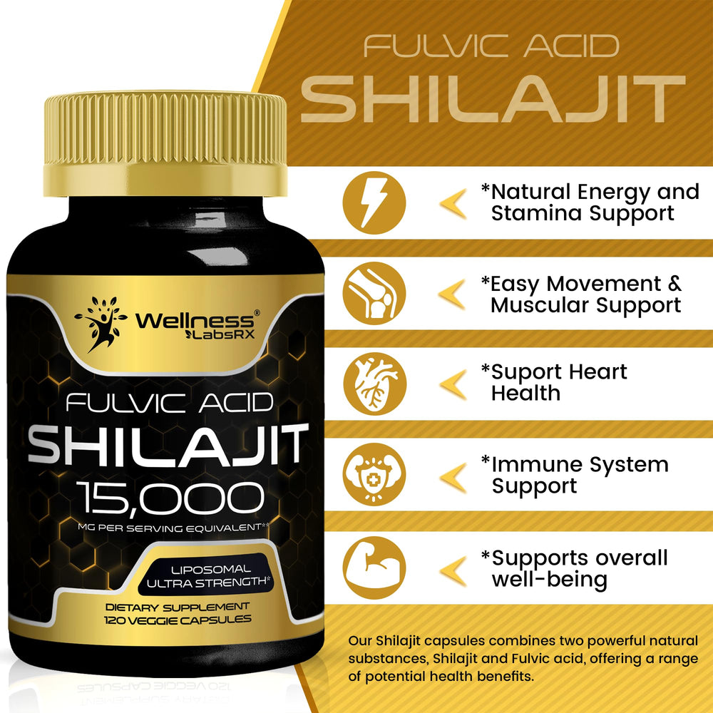 Wellness LabsRx Shilajit resin extract 10:1 closeup highlighting mineral richness