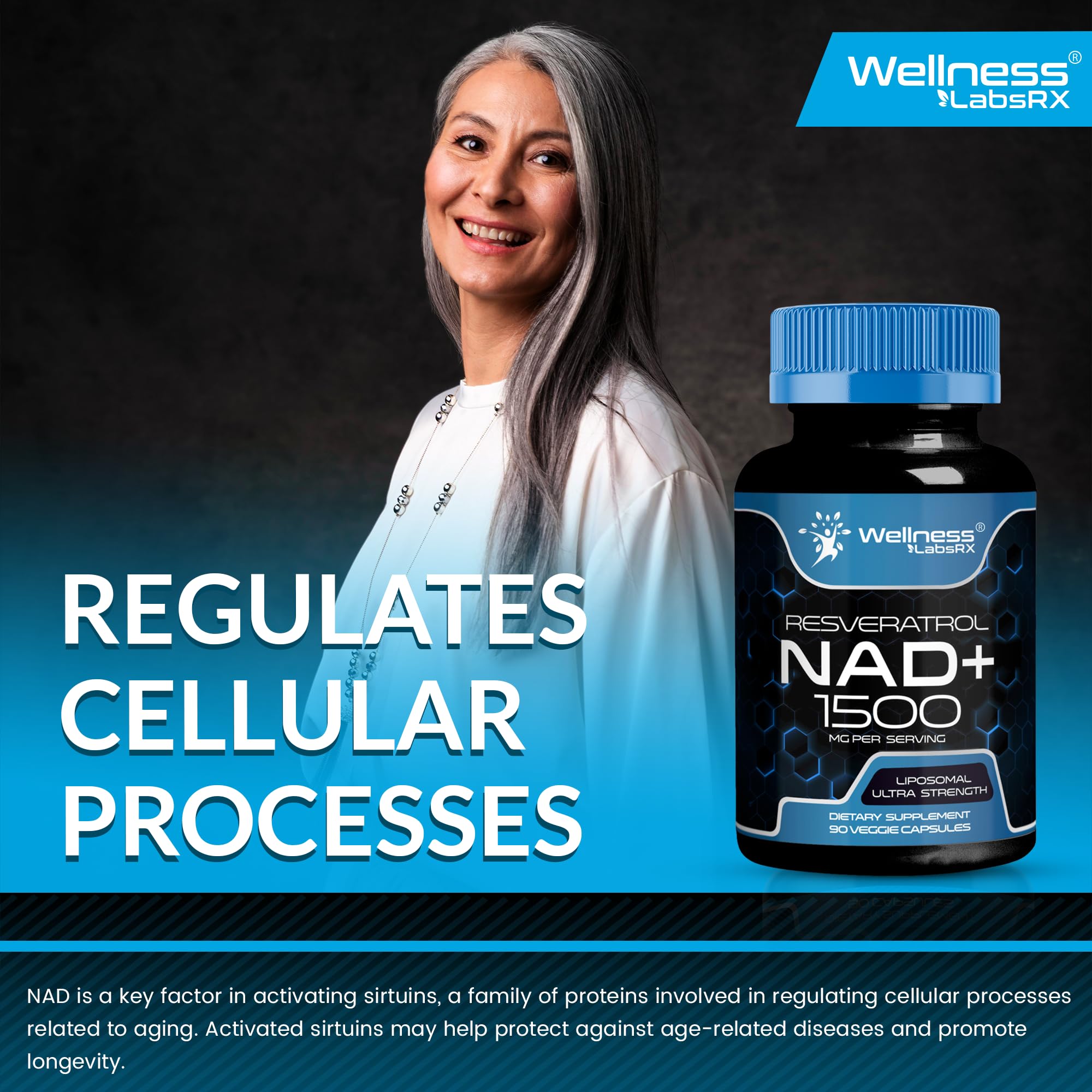 WELLNESS LABSRX day dosing visual with two capsules for daily routine.