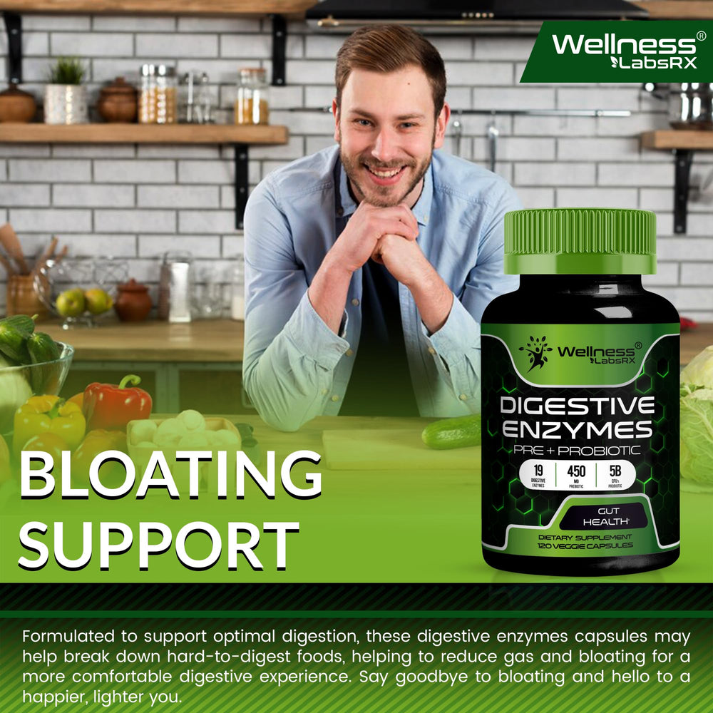 WELLNESS LABSRX vegetarian-friendly label highlighting plant-based friendly formulation.