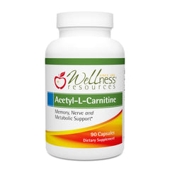 Wellness Resources Acetyl-L-Carnitine bottle front supports memory and mental energy