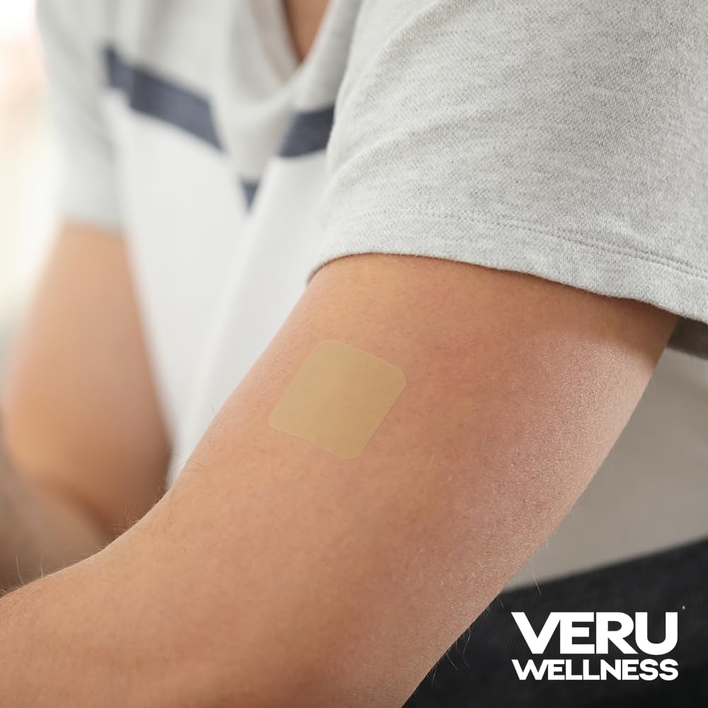 Wellness Tree Veru Patch sticky backing enables comfortable wear.