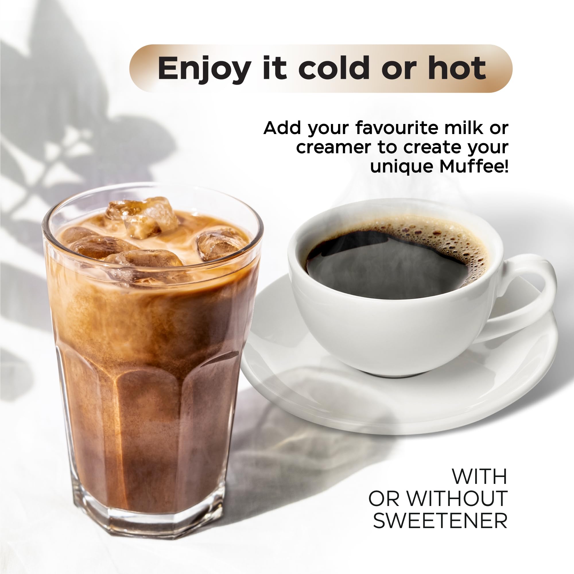 Wellneum Mushroom Coffee packaging shows sugar-free, organic blend