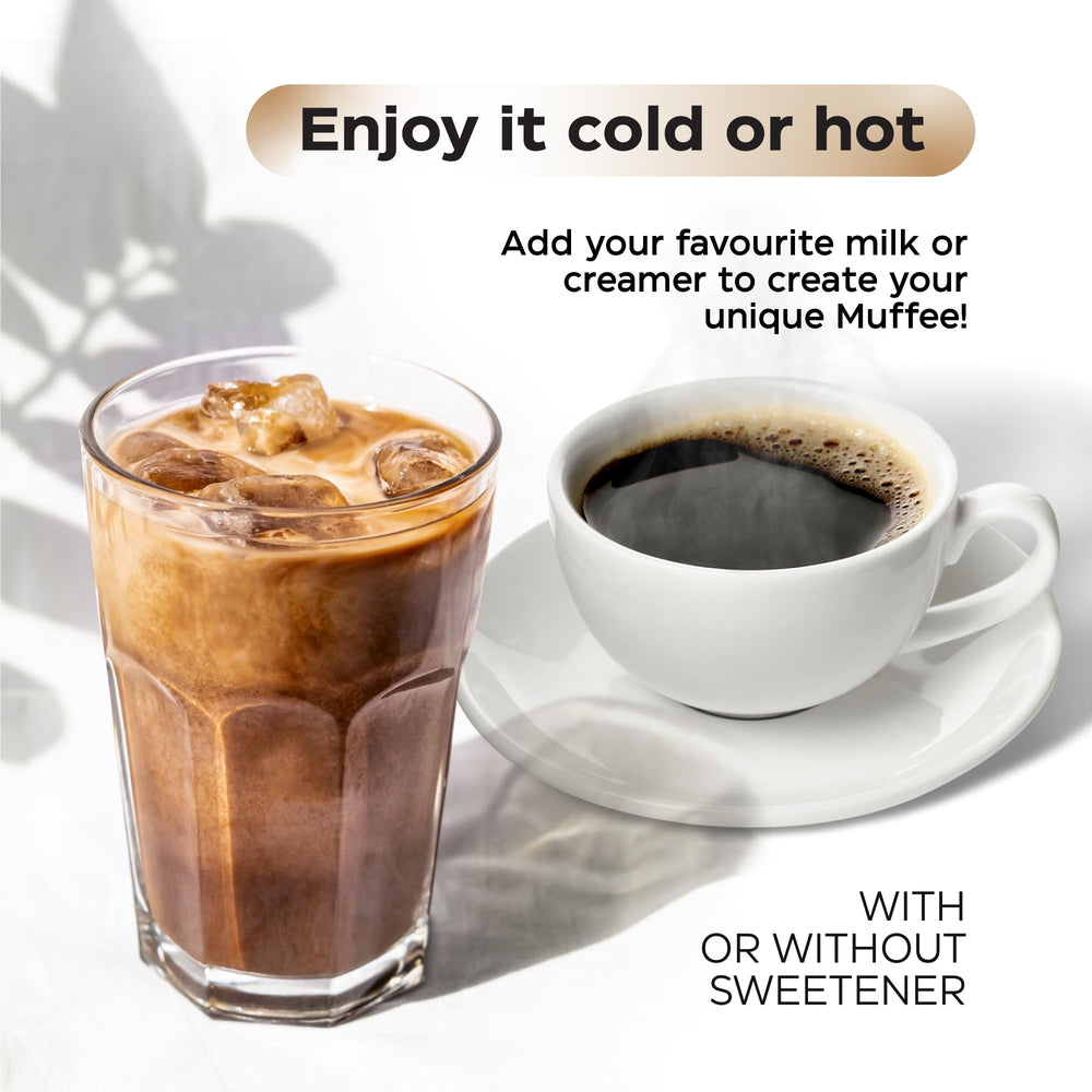 Wellneum Mushroom Coffee packaging shows sugar-free, organic blend