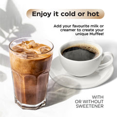 Wellneum Mushroom Coffee packaging shows sugar-free, organic blend