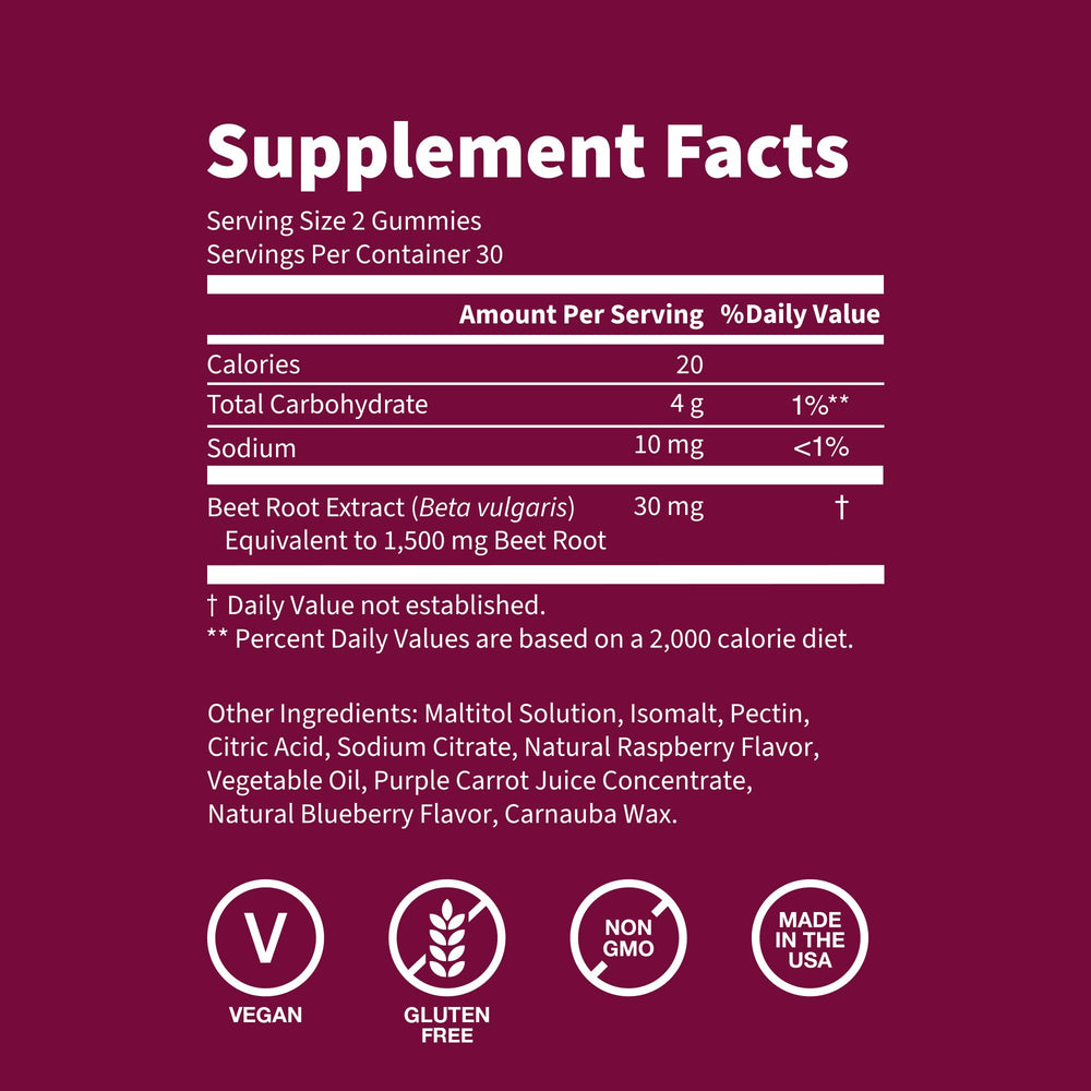 Sugar-free badge on WellPath Beet Root Gummies packaging