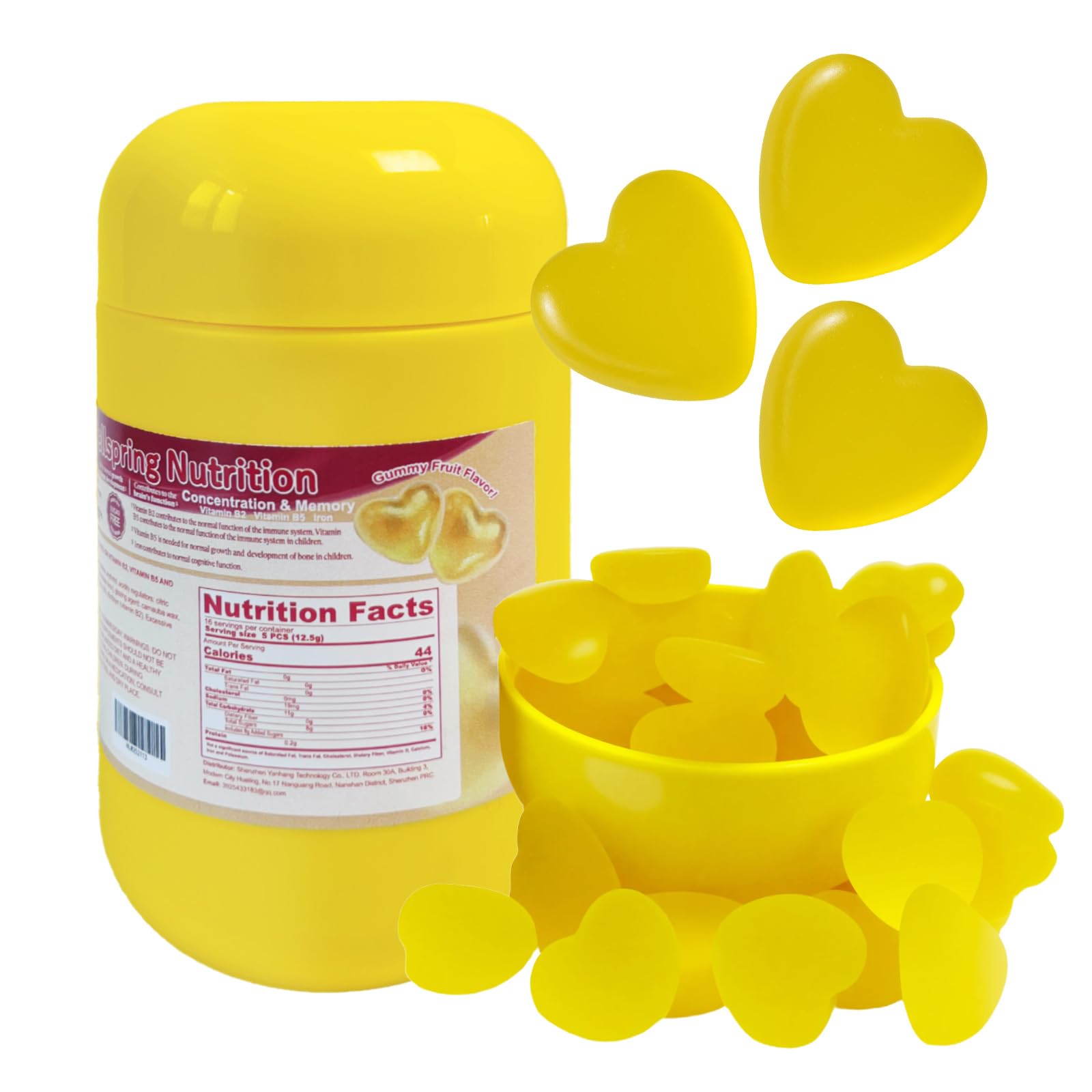WellSpring Nutrition Kids Multivitamin Gummies bottle, orange-berry flavor for daily immune and growth support.