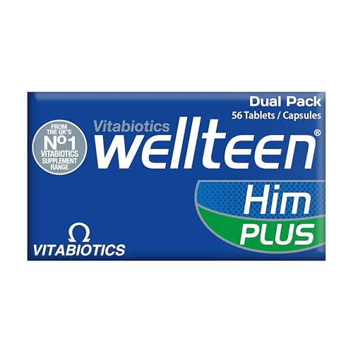 Wellteen Him Plus bottle on a desk invites daily use by teens.