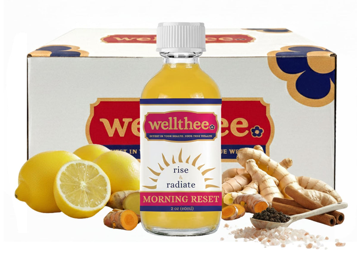 Wellthee MORNING RESET bottle front view for daily energy and digestion support.
