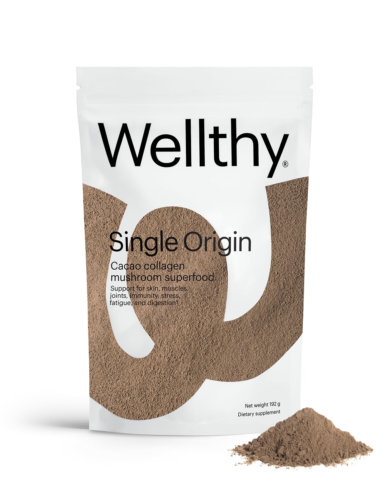 Wellthy Collagen Superfood Powder cacao swirl enhances flavor and daily energy
