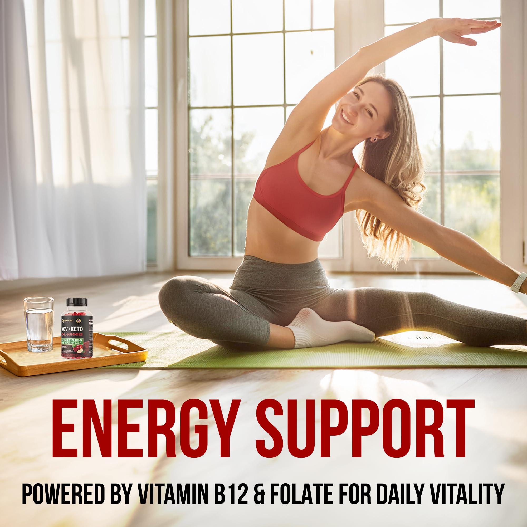 WELLUTION Gummies in hand demonstrating convenient, chewable daily support for busy days.
