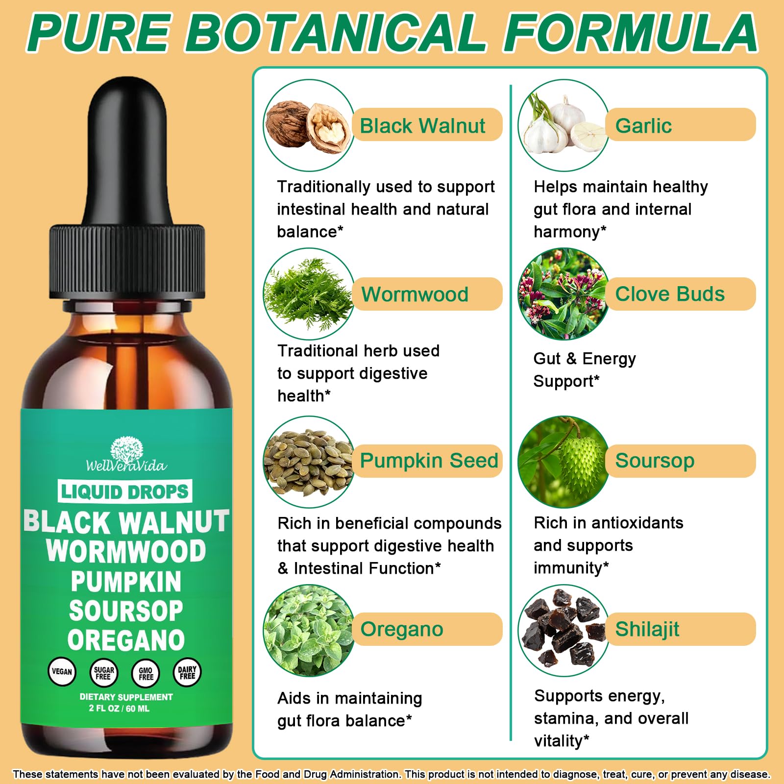 WellVeraVida liposomal wormwood dropper illustrating simple daily dosing.