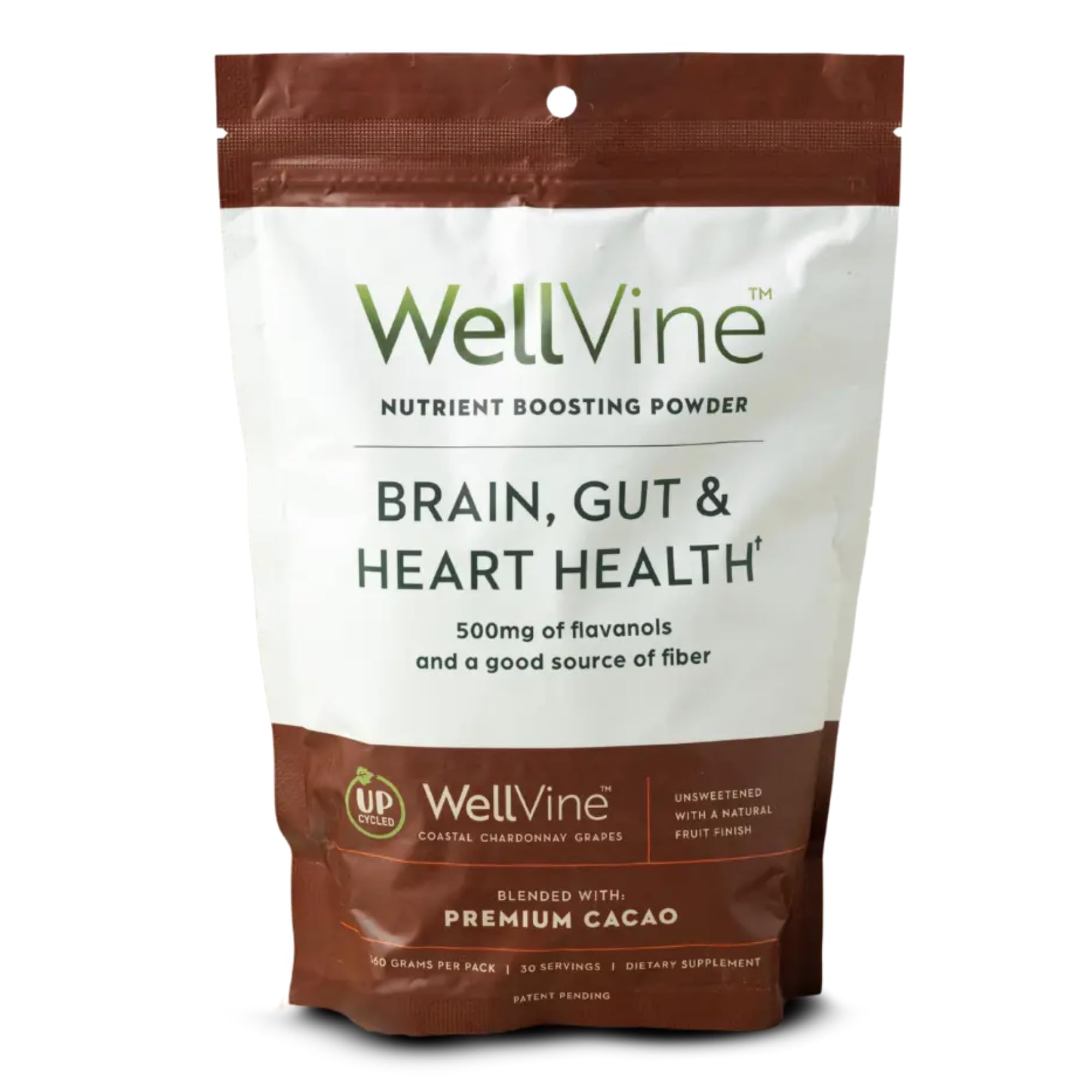WellVine Nutrition Blend bottle displaying a plant-based supplement for daily wellness