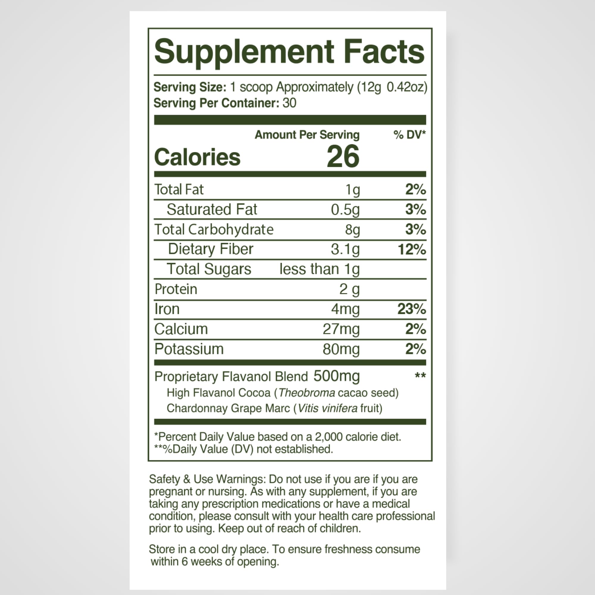 WellVine Nutrition Blend ingredients show a clean, upcycled grape-based formula