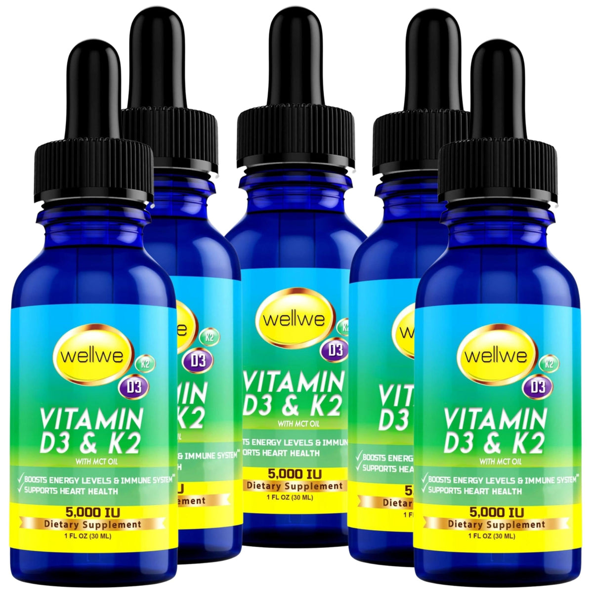 Wellwe D3 K2 drops bottle for easy daily dosing