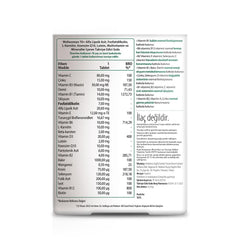 Wellwoman 70+ bottle front displays 26 vitamins for overall wellbeing.