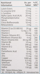 Wellwoman 70+ tablets close-up showing a complete micronutrient blend.