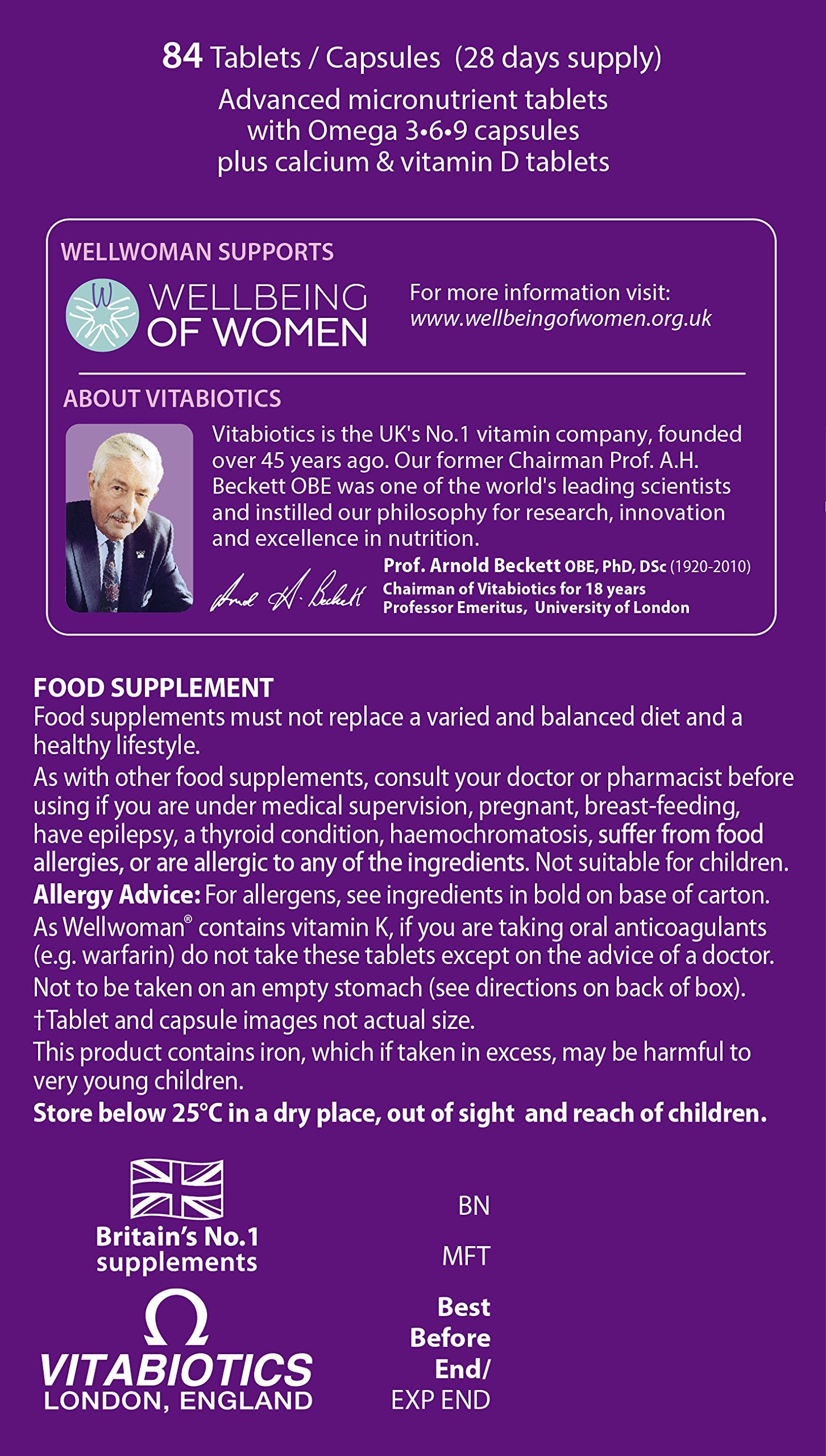 Wellwoman Max 3-in-1 pack showing convenient daily trio