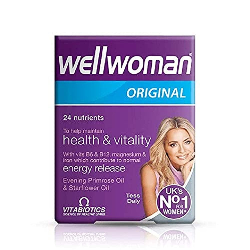 Wellwoman Original bottle front view supports daily wellness and balanced nutrition.