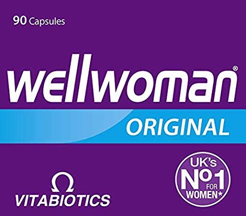 Wellwoman Original label close-up shows essential product details.