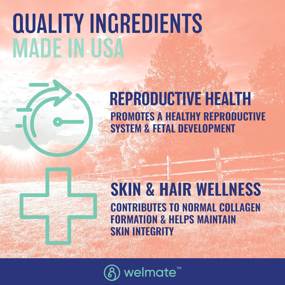 WELMATE packaging label shows vegetarian-friendly tablets for daily wellness