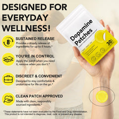 WELOSUER Dopamine Patches 30-day supply highlights long-lasting mood and focus support.