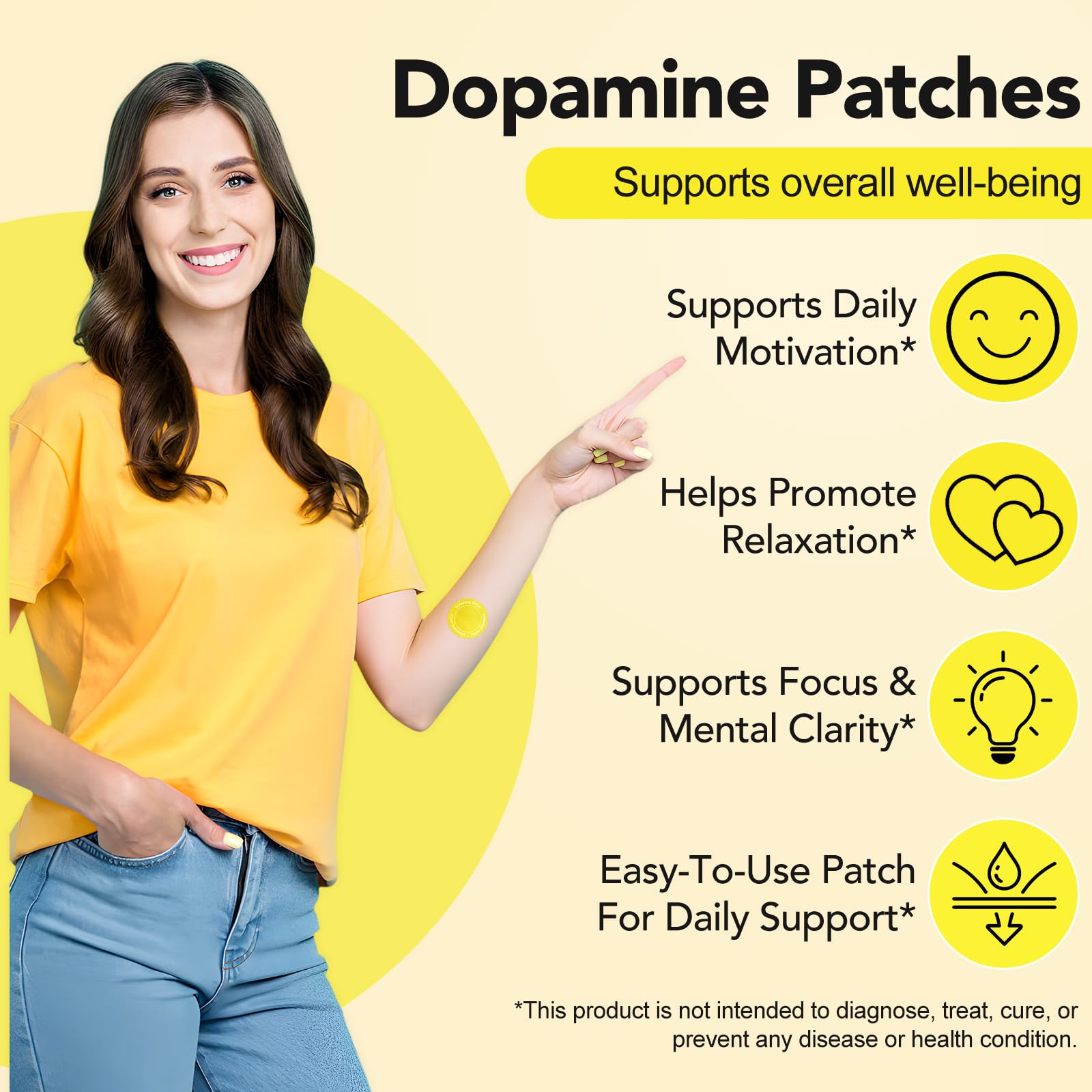 WELOSUER Dopamine Patches peel-and-apply demonstrates easy, discreet on-the-go use.