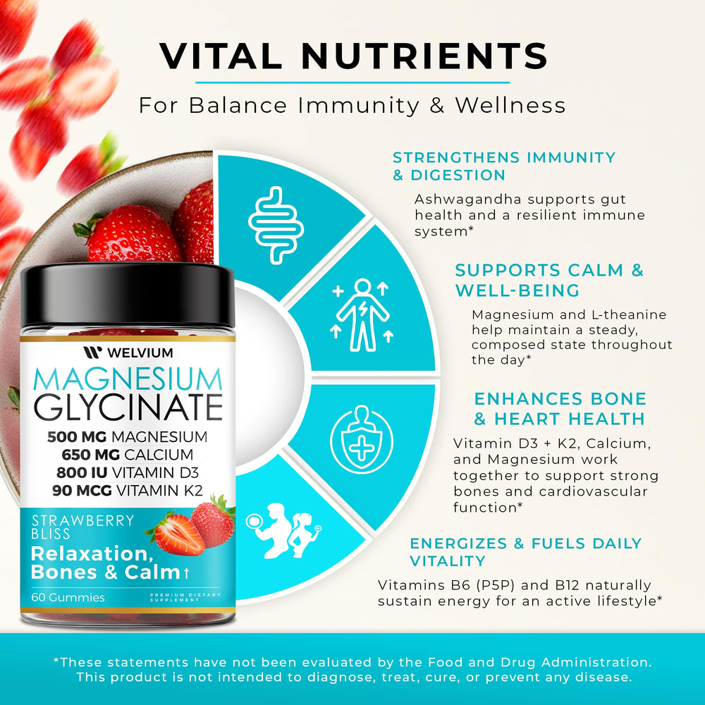 WelviuM gummies with Ashwagandha for balanced daily vitality