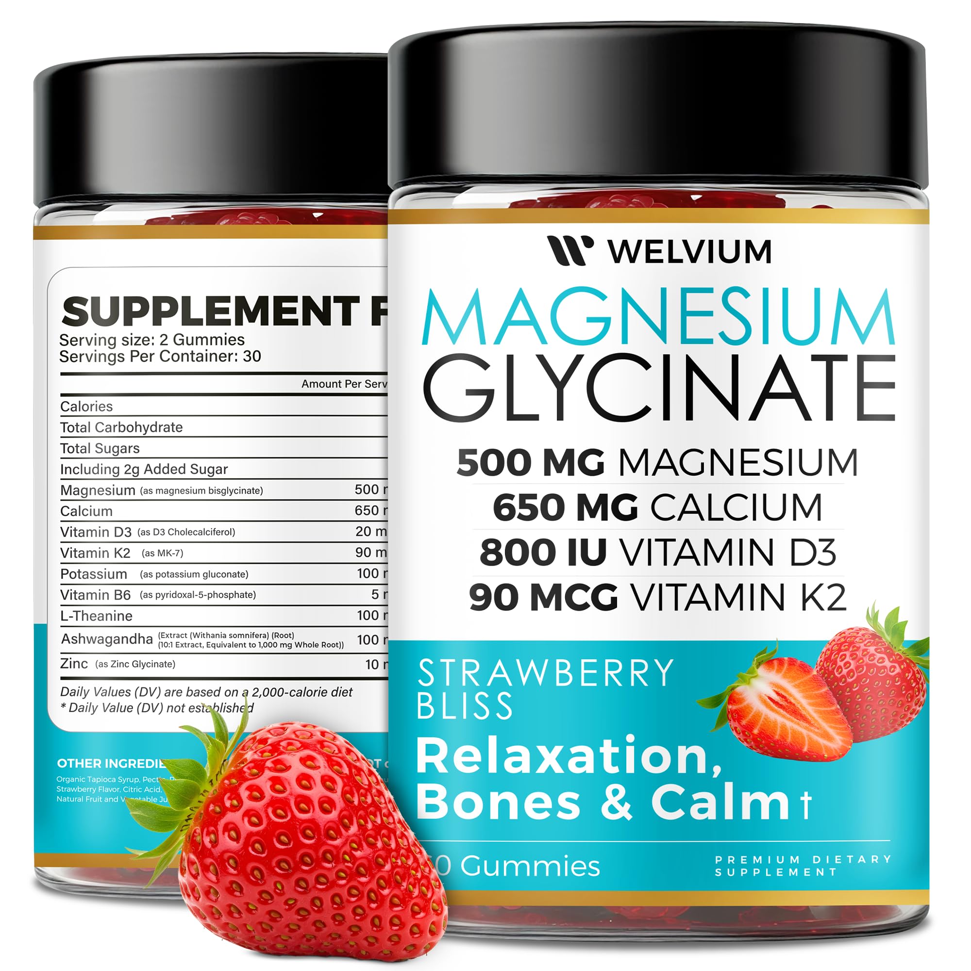 WelviuM vegan-friendly magnesium glycinate gummies