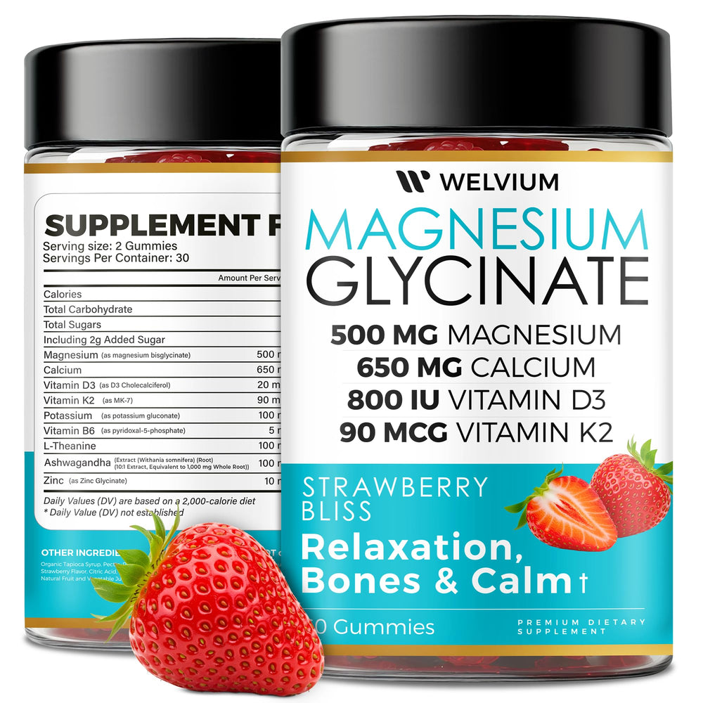 WelviuM vegan-friendly magnesium glycinate gummies
