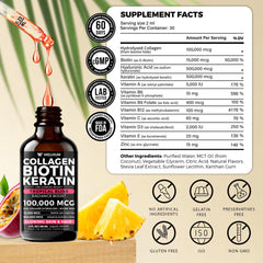 WELVIUM label highlights collagen, biotin, and hyaluronic acid benefits.
