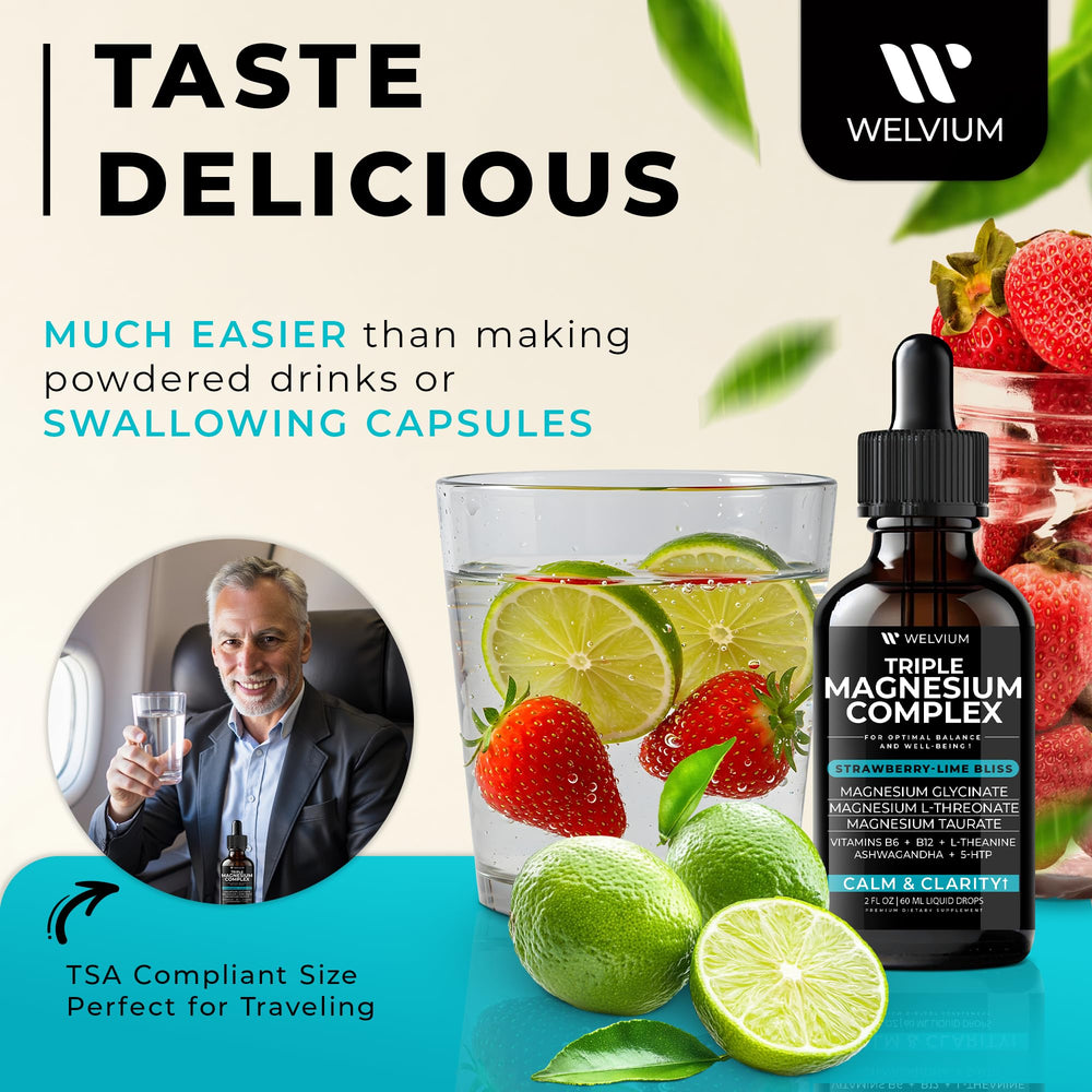 Travel-size 2oz bottle of WELVIUM drops ideal for on-the-go supplementation.